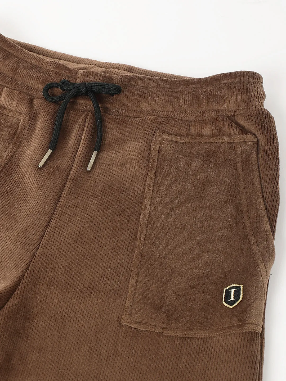 Iconic Women Brown Solid High-Rise Regular Fit Sweatpant