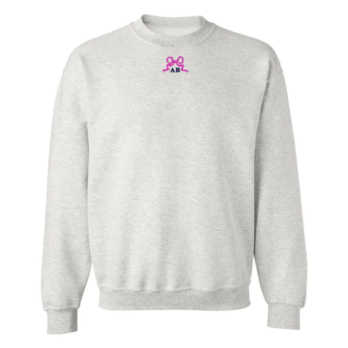 Initialed 'Tiny Bow' Crewneck Sweatshirt