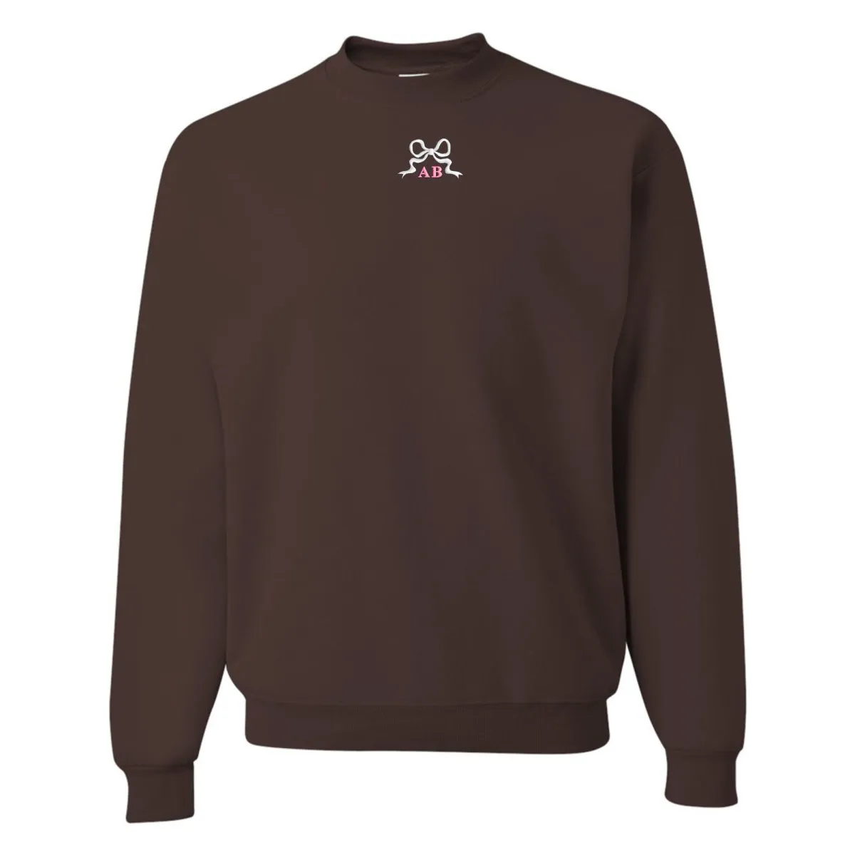 Initialed 'Tiny Bow' Crewneck Sweatshirt