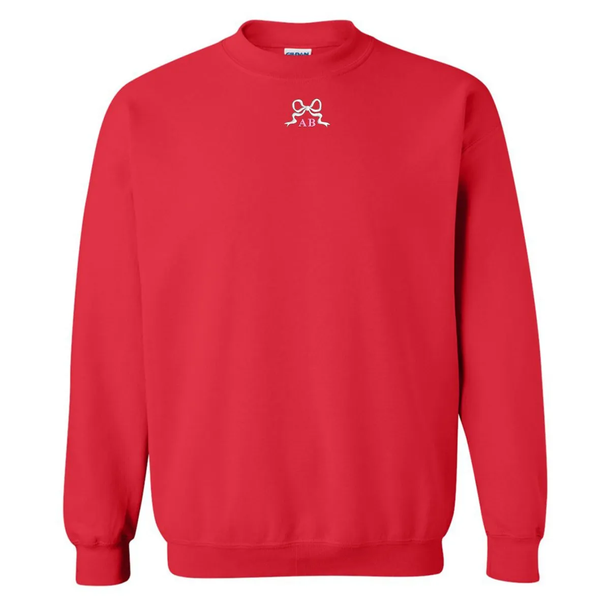 Initialed 'Tiny Bow' Crewneck Sweatshirt