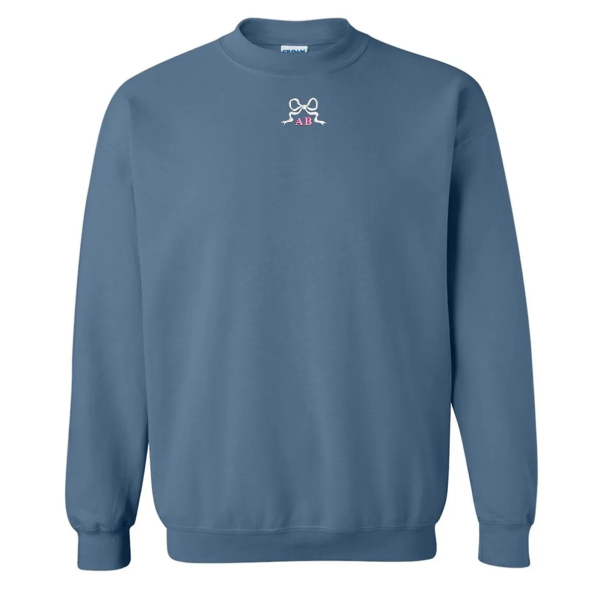 Initialed 'Tiny Bow' Crewneck Sweatshirt