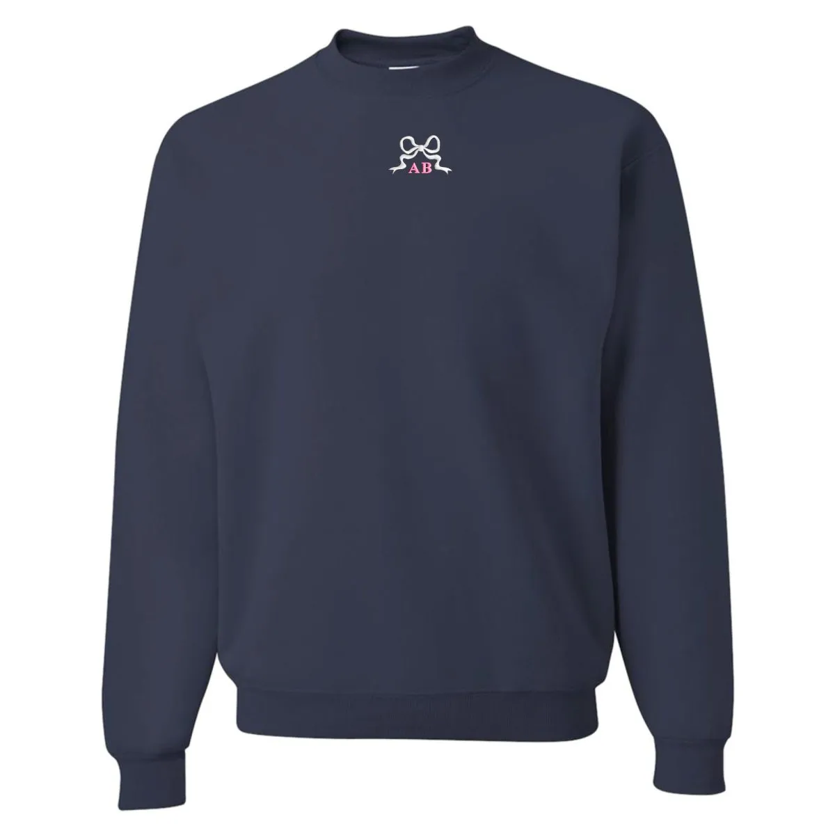 Initialed 'Tiny Bow' Crewneck Sweatshirt