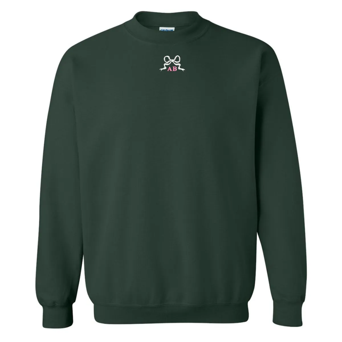 Initialed 'Tiny Bow' Crewneck Sweatshirt