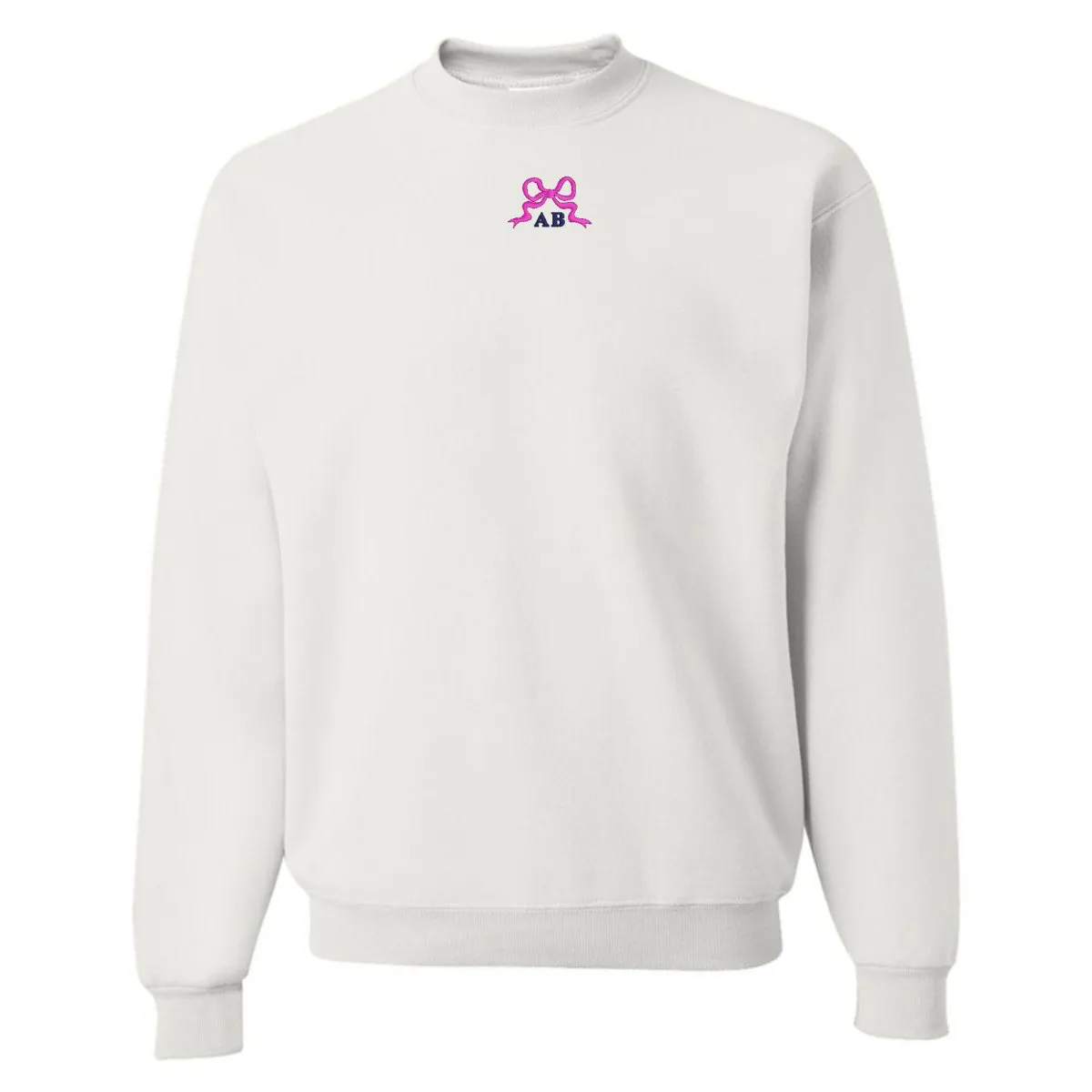 Initialed 'Tiny Bow' Crewneck Sweatshirt