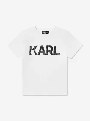 Karl Lagerfeld Boys Organic Cotton Logo T-Shirt