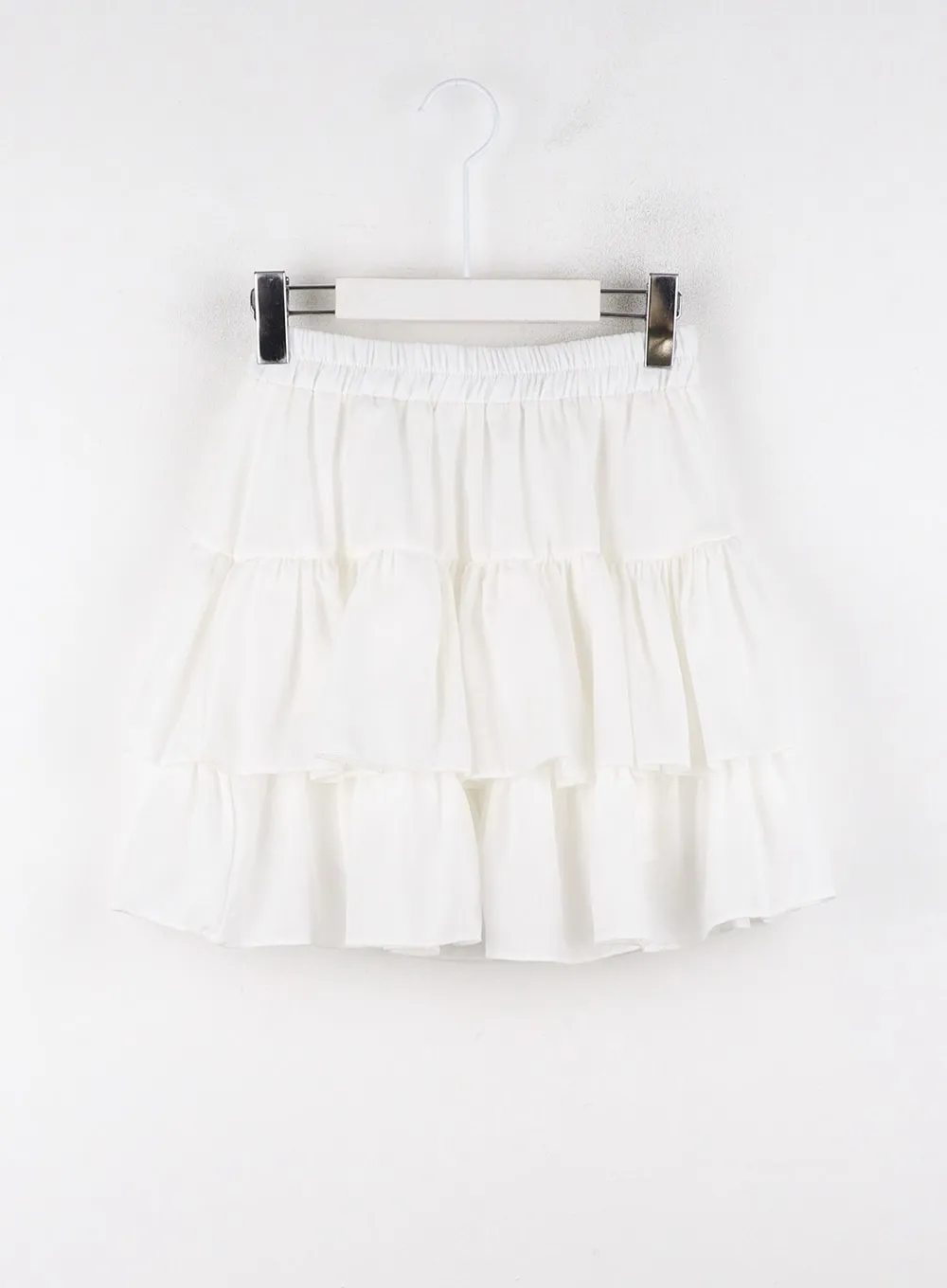 Laced Ruffle Hem Mini Skirt OD320