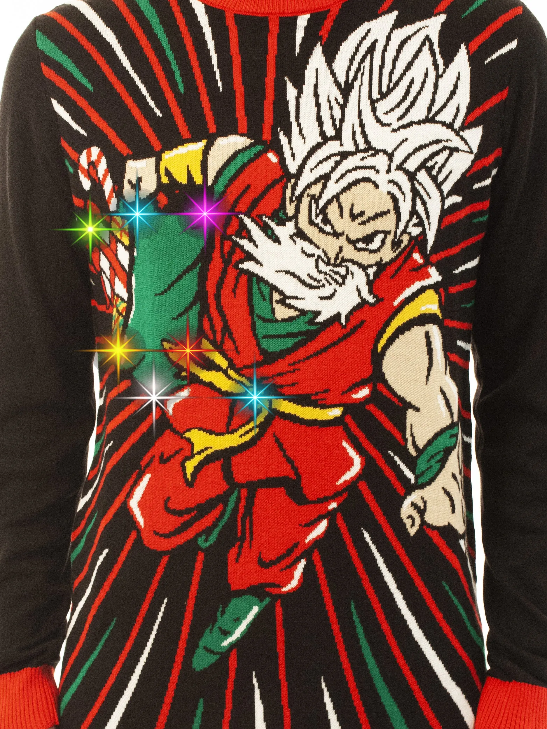 LIGHT UP- Anime Santa | Ugly Christmas Sweater For Men & Women | Unisex Sizing