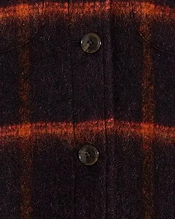 Long Wool Shirt Jacket | Spiced Raisin