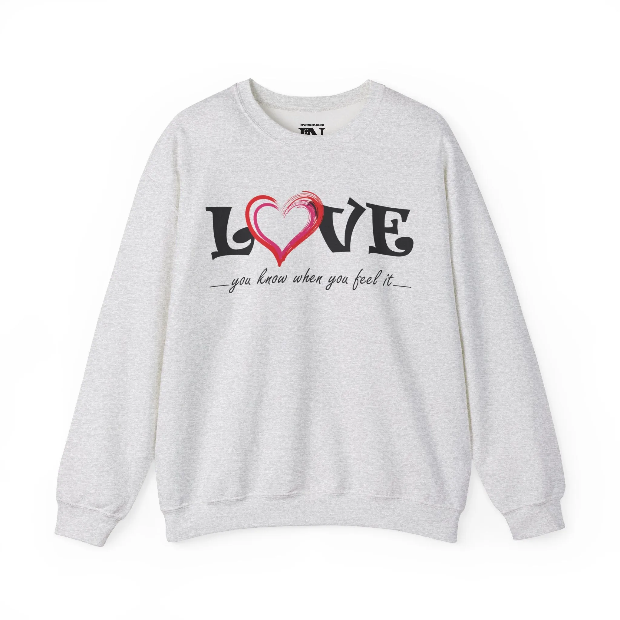 Love and Heart Unisex Sweatshirt, Gift for Him/Her, Cozy Jumper, Valentine's Day Top, Romantic Apparel, Valentines Day Sweater