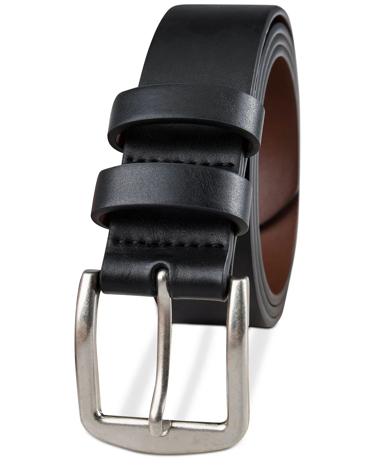 Macy's Club Room Men's Polished Edge Belt, Black