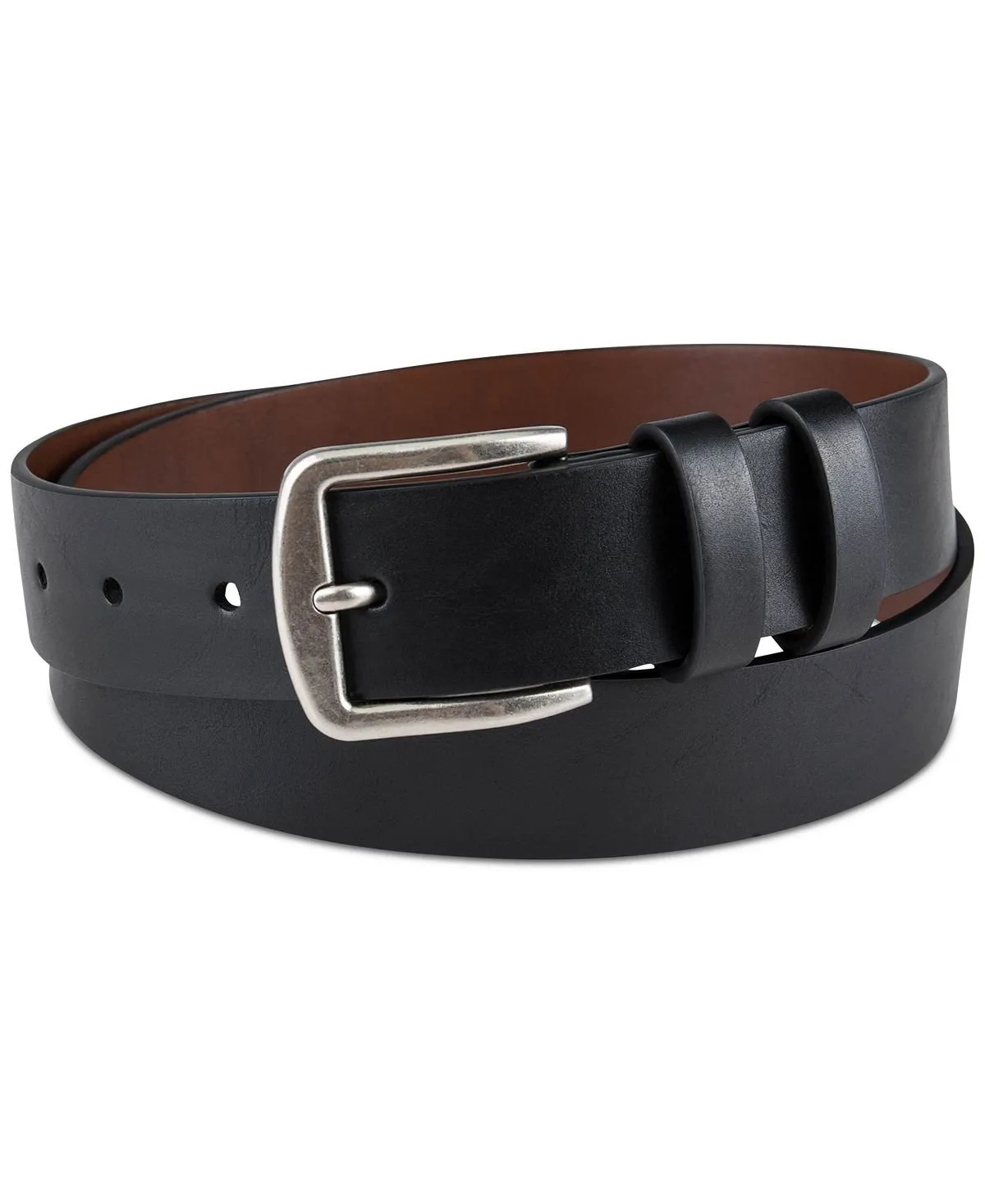 Macy's Club Room Men's Polished Edge Belt, Black