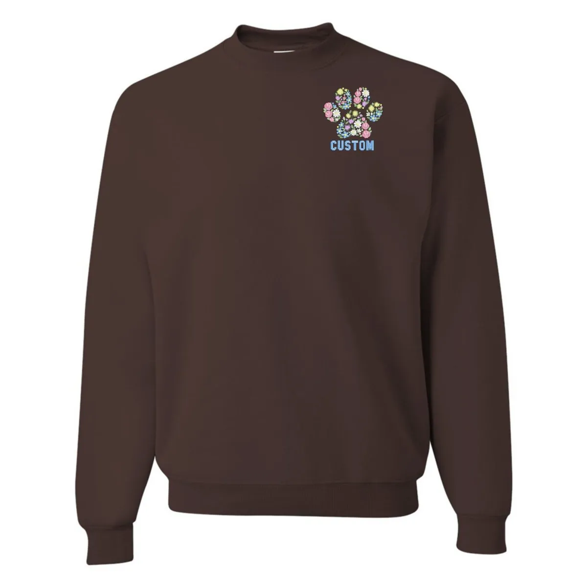 Make It Yours™ 'Floral Paw Print' Crewneck Sweatshirt