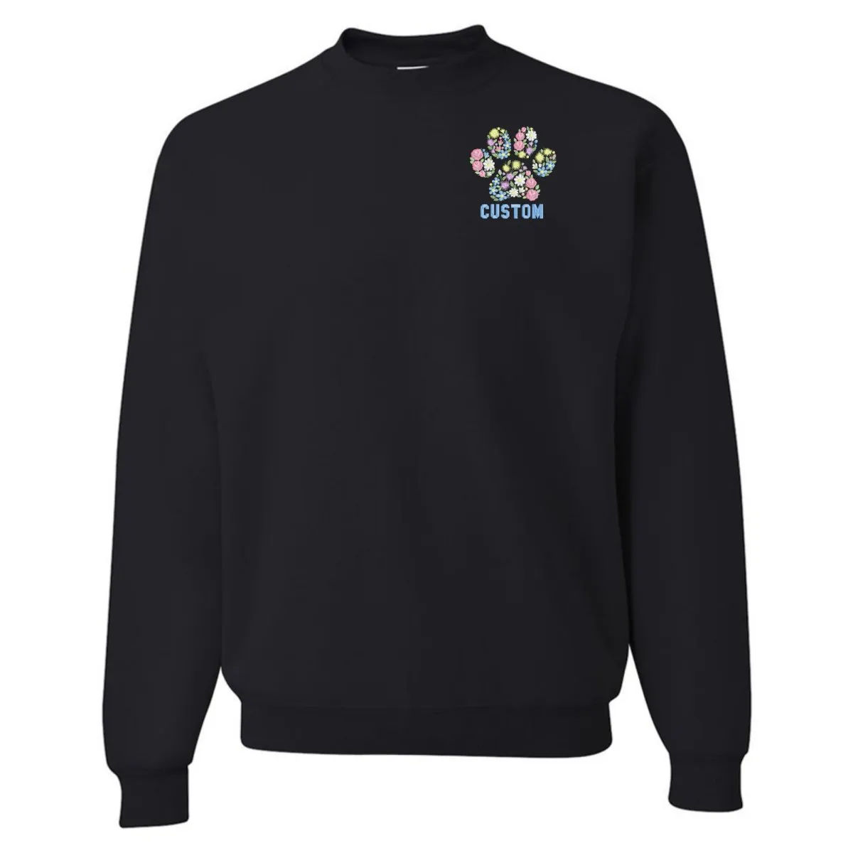 Make It Yours™ 'Floral Paw Print' Crewneck Sweatshirt