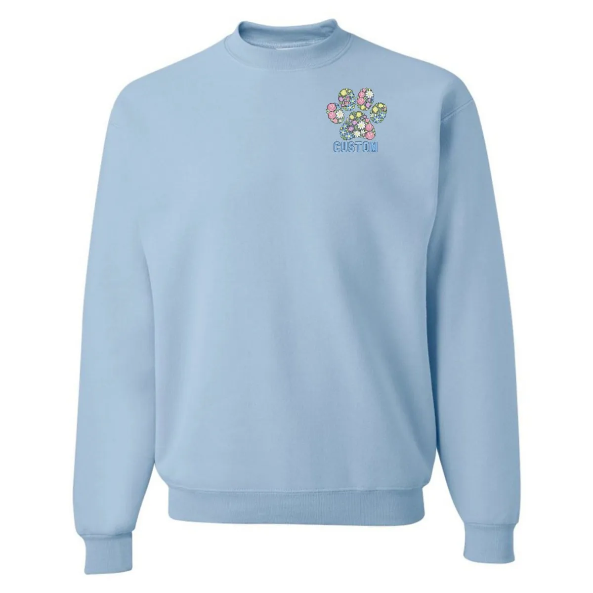 Make It Yours™ 'Floral Paw Print' Crewneck Sweatshirt