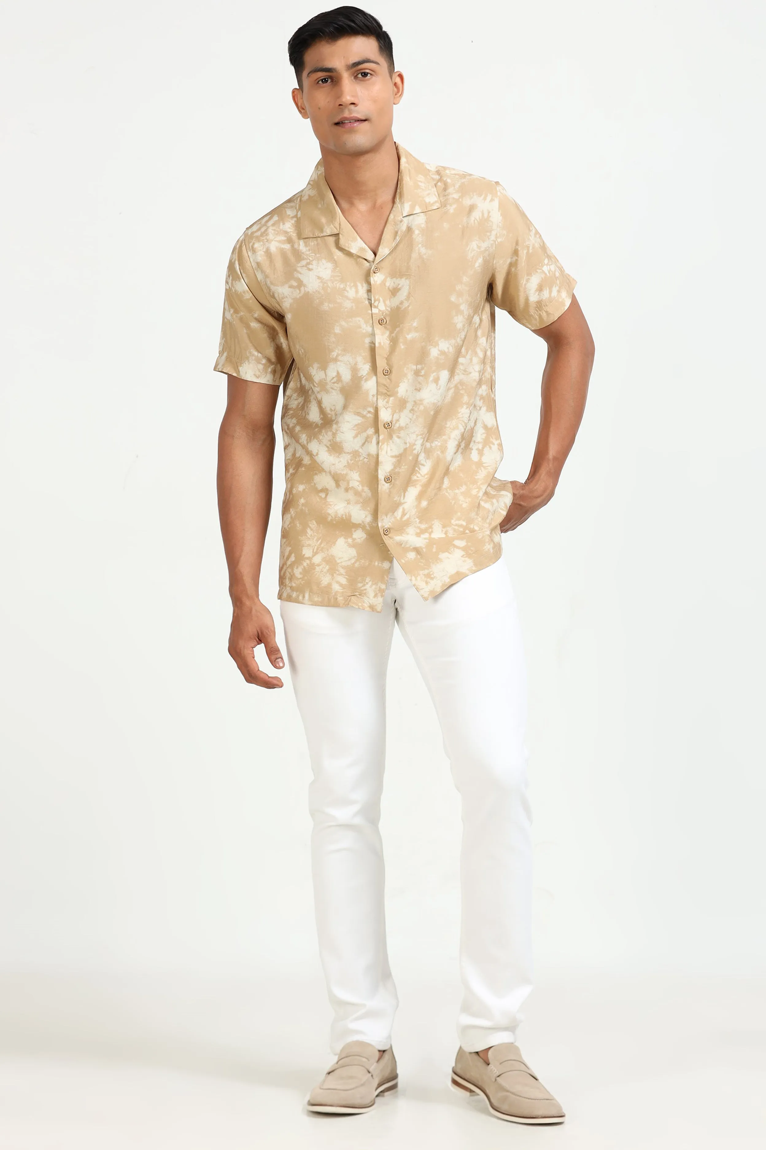 Marx Beige Holiday Shirt