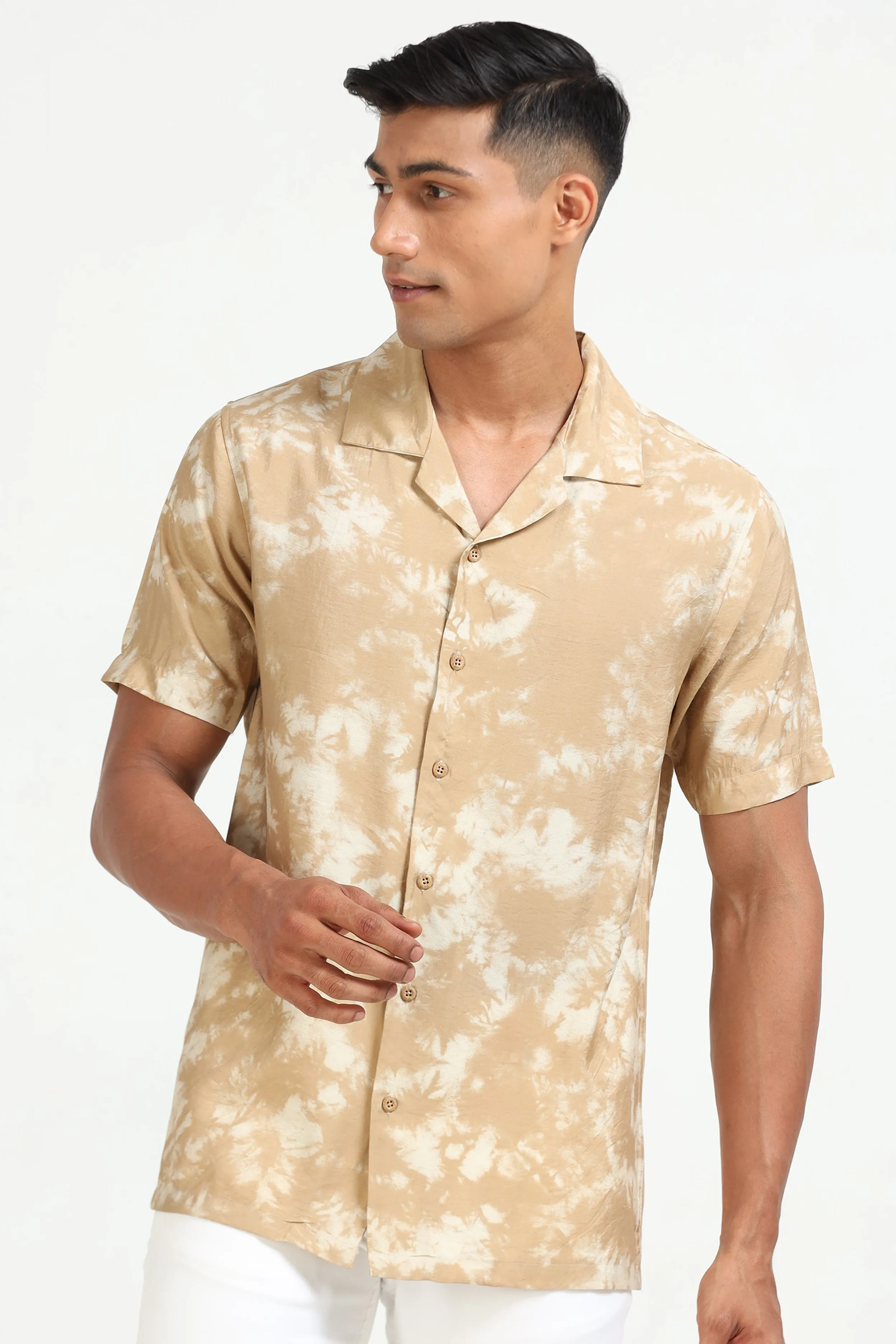 Marx Beige Holiday Shirt