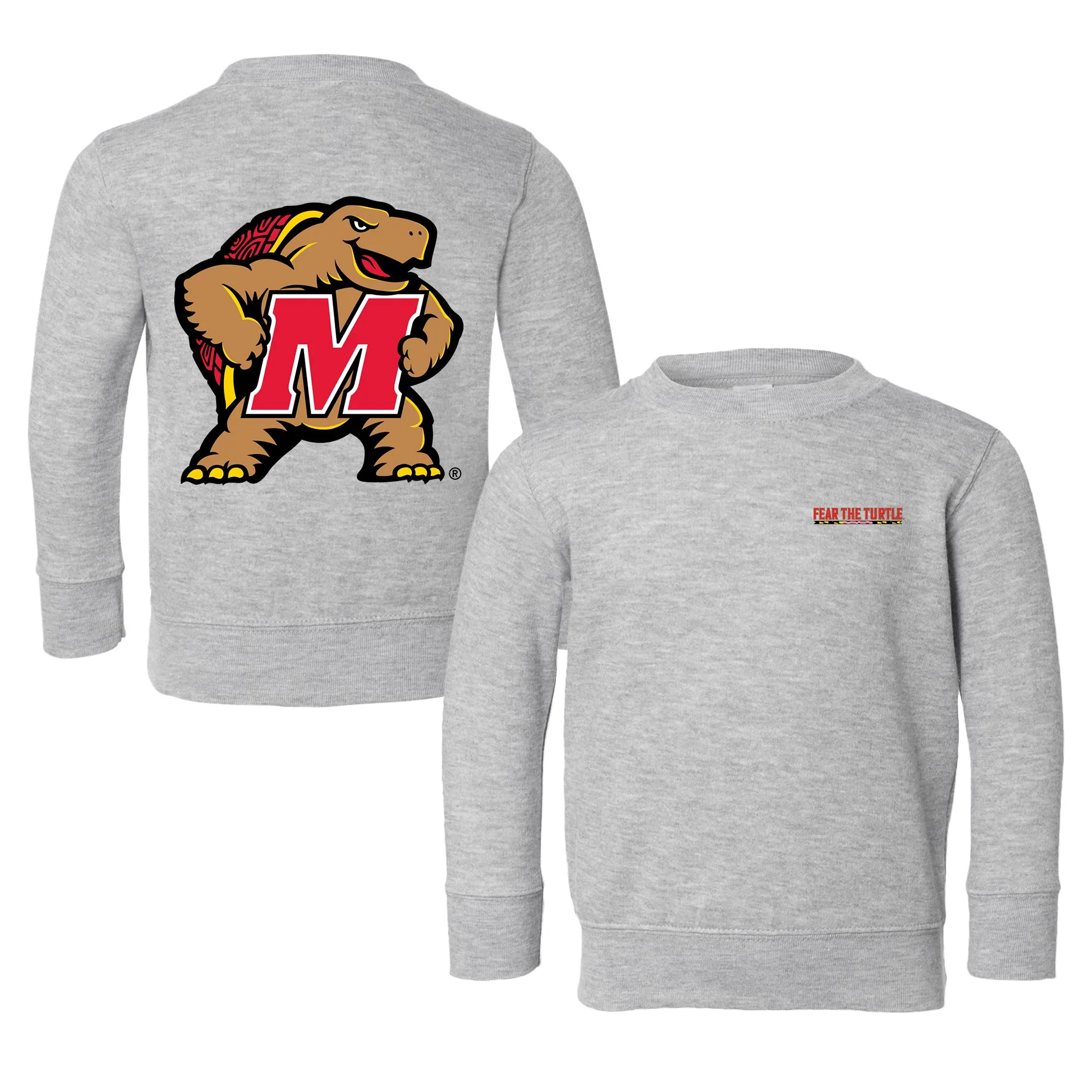 Maryland Terrapins Fear The Turtle Logo Toddler Crewneck Sweatshirt