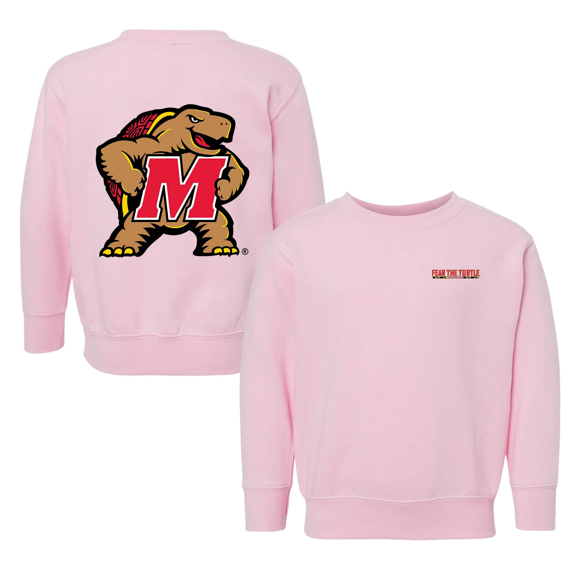 Maryland Terrapins Fear The Turtle Logo Toddler Crewneck Sweatshirt