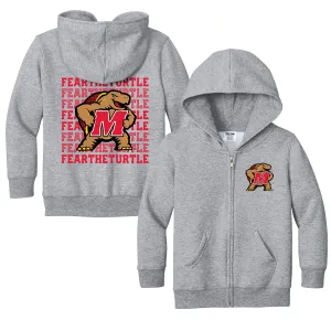 Maryland Terrapins Fear The Turtle Retro Toddler Full-Zip Sweatshirt