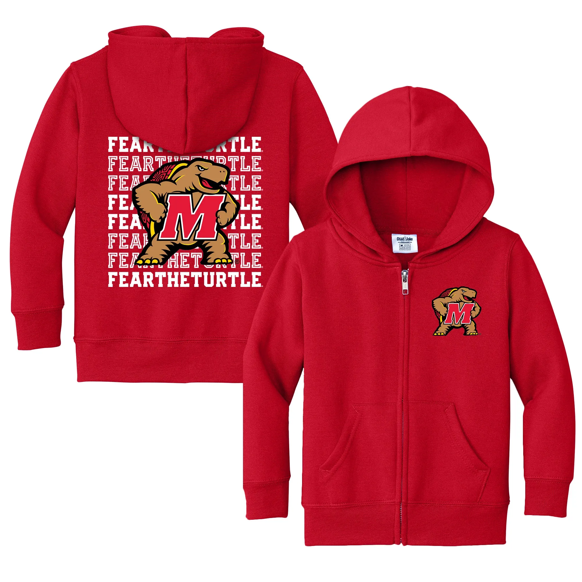 Maryland Terrapins Fear The Turtle Retro Toddler Full-Zip Sweatshirt