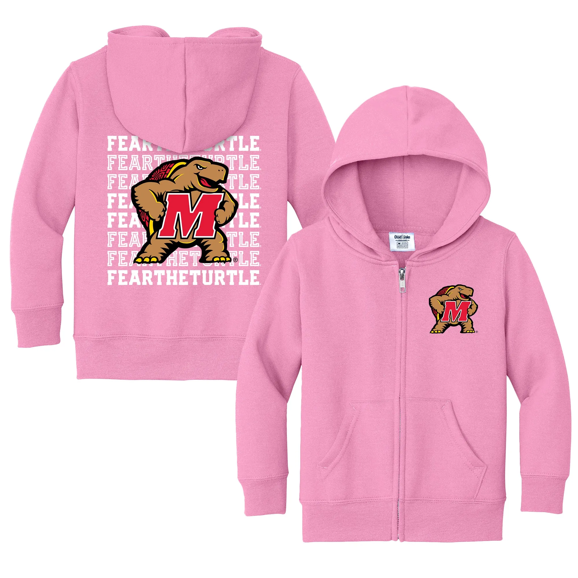 Maryland Terrapins Fear The Turtle Retro Toddler Full-Zip Sweatshirt