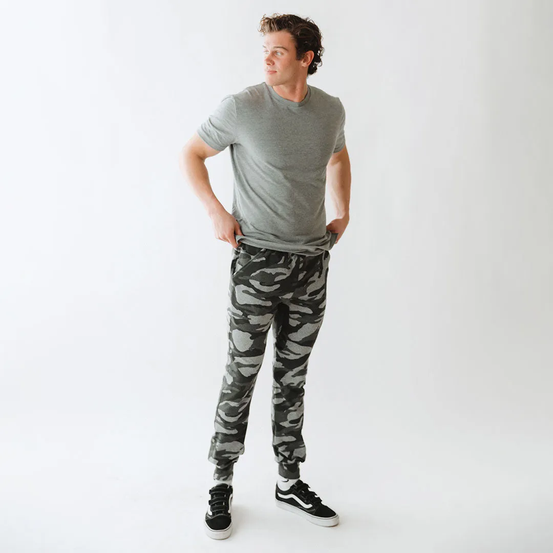 Men's At Ease Joggers, Grey Camo