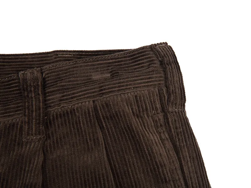 Men's Retro Casual Straight Thick Corduroy Trousers