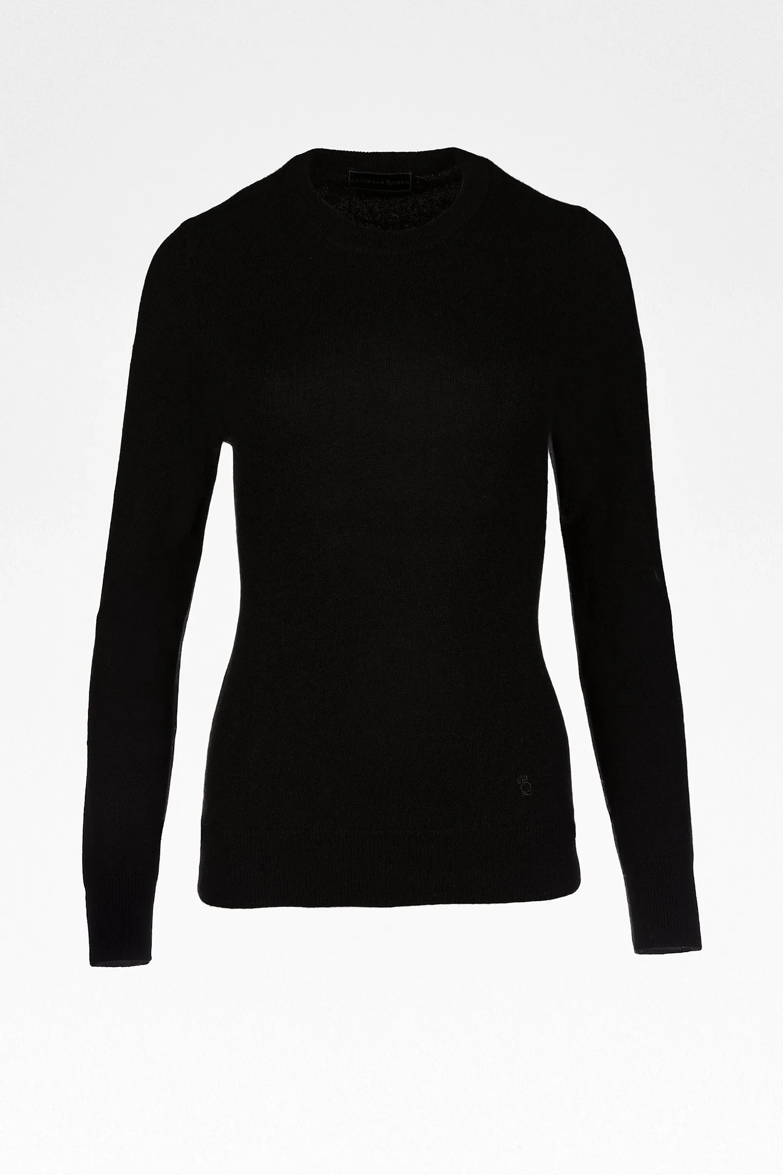 Millie Ladies Cashmere Crew Neck Jumper in Black