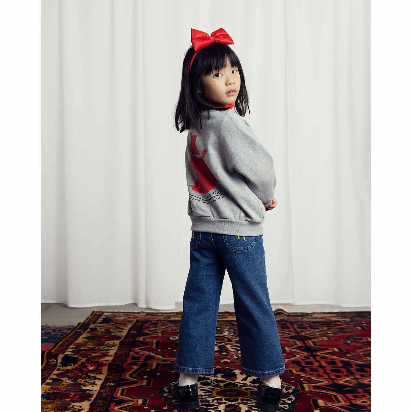 Mini Rodini - Cat sweatshirt - grey