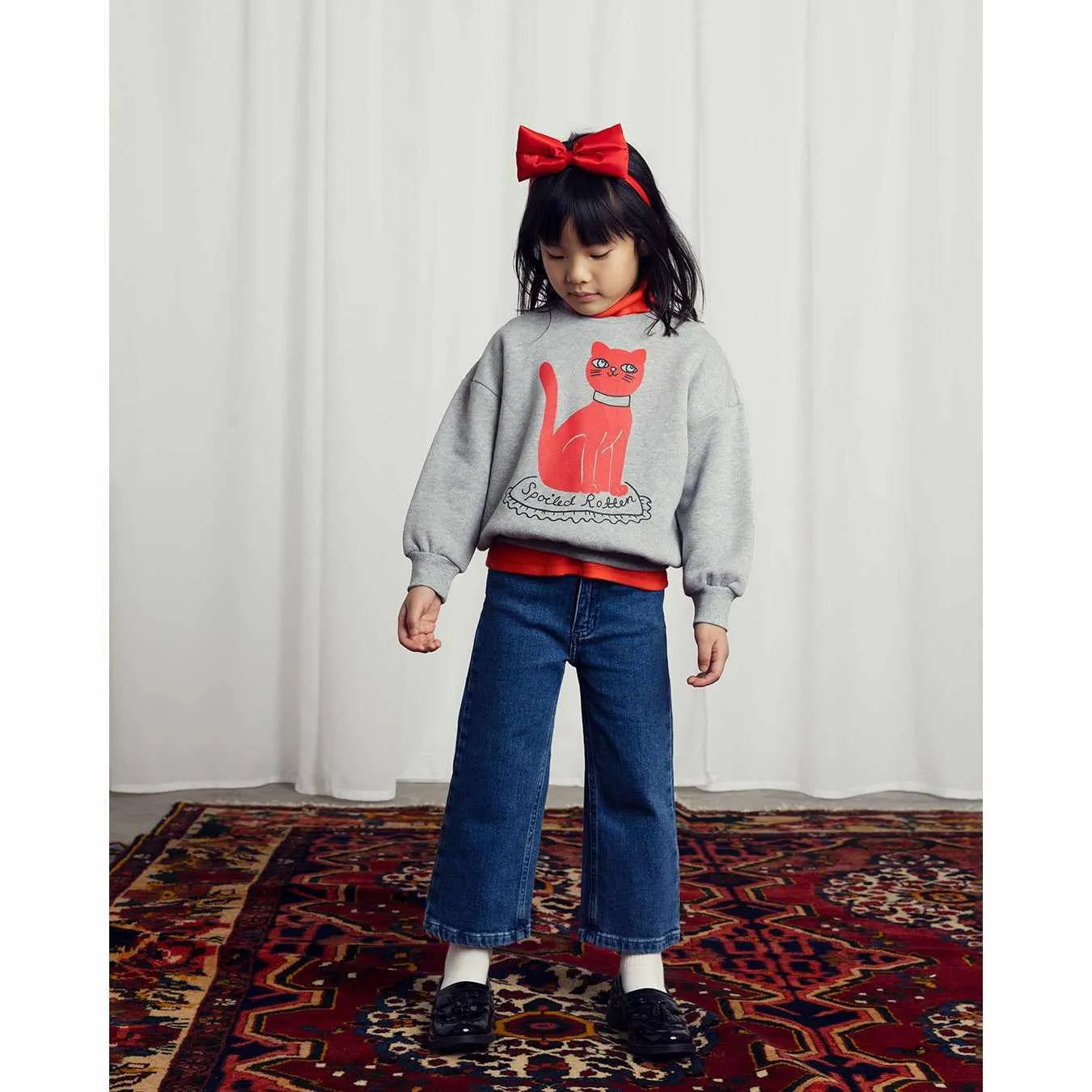 Mini Rodini - Cat sweatshirt - grey