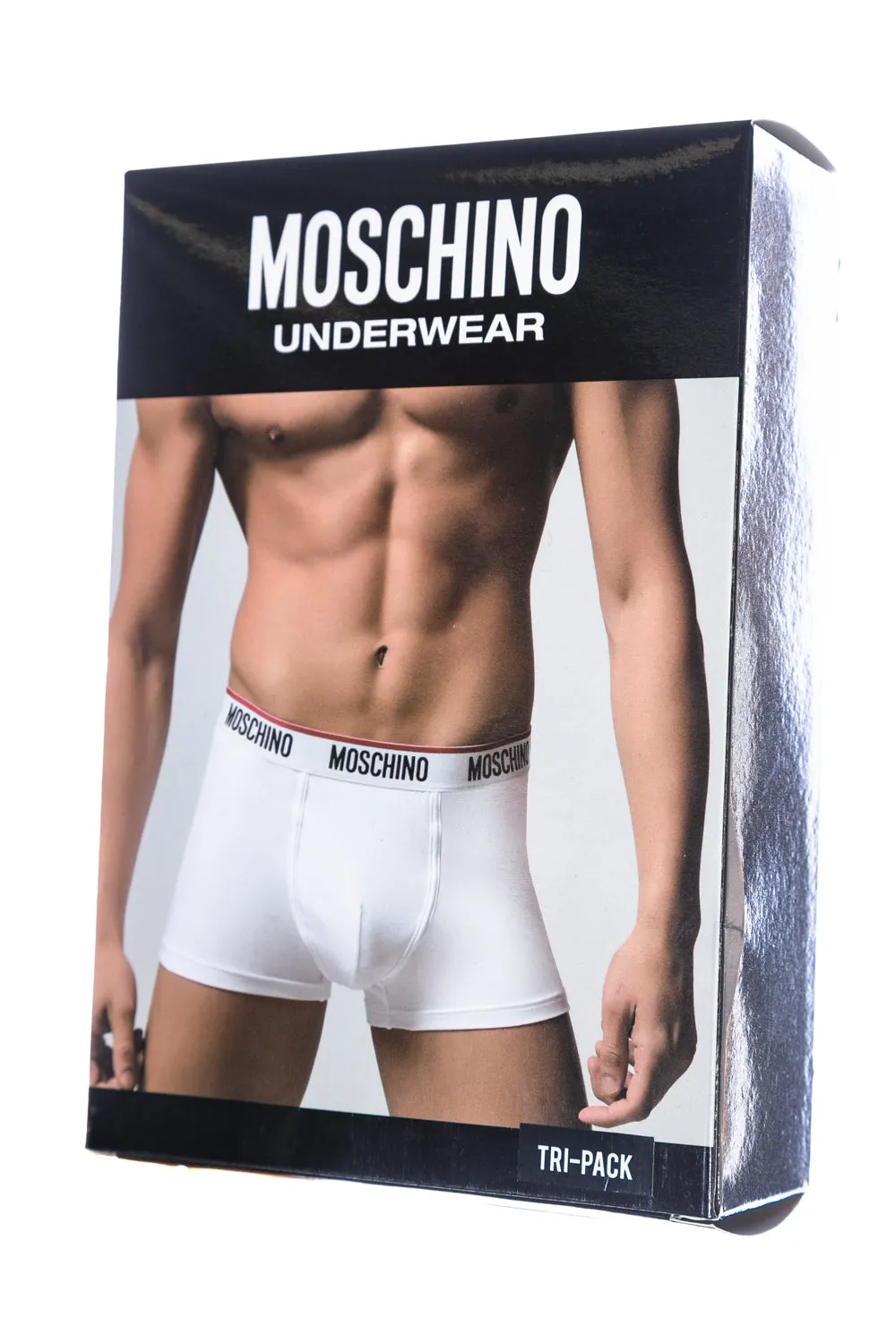 Moschino Underwear Tri Pack Boxers in Black, White & Grey