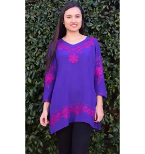 Nia Rayon Crepe Embroidered Tunic