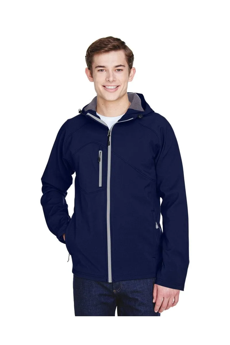 North End 88166: Men's Prospect Two-Layer Fleece Bonded Soft Shell Hooded Jacket