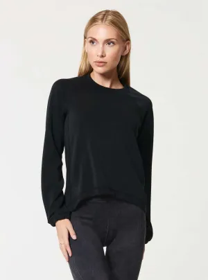 NUX Active Women's Sleek Sweat Ultra Soft Sweatshirt - Black