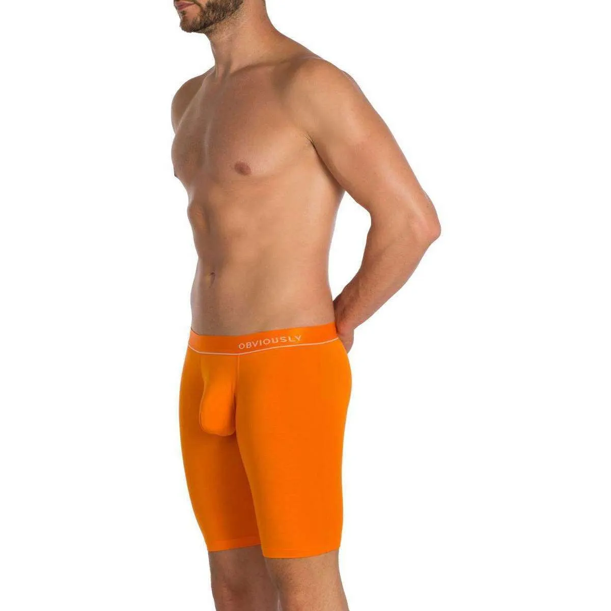 Obviously PrimeMan AnatoMAX Boxer Brief 9inch Leg - Orange