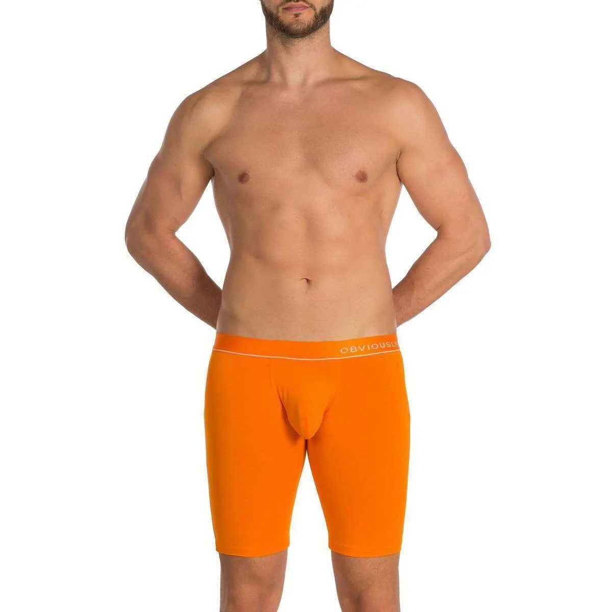 Obviously PrimeMan AnatoMAX Boxer Brief 9inch Leg - Orange