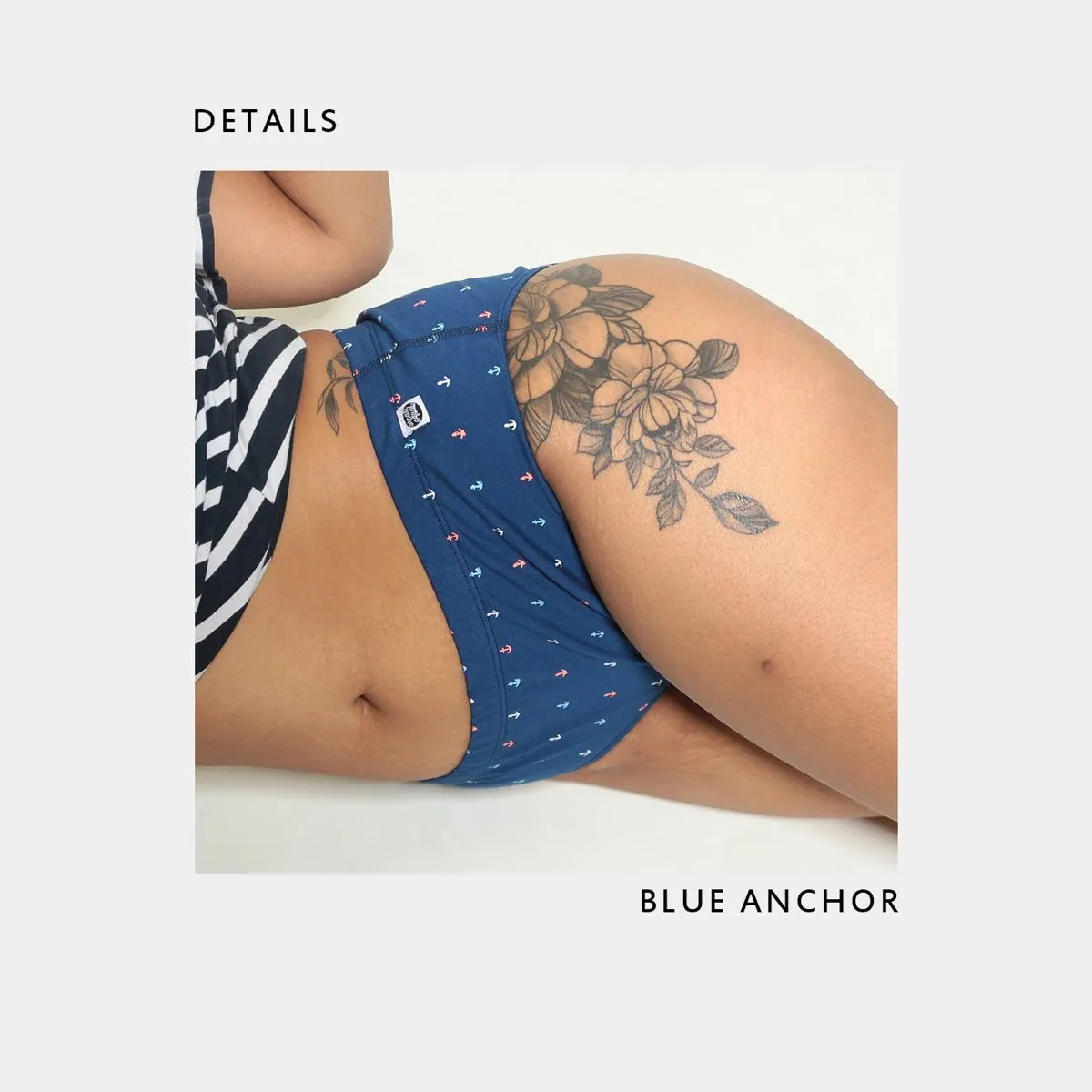 Old Anchor Biowashed Organic Cotton Bikini Underwear- Navy Blue