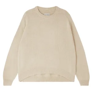 Oversize Heavy Cashmere Crew in Oatmeal