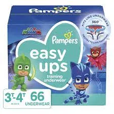 Pampers Easy Ups Training Underwear Girls, Size 4, 2T-3T, 74 ct - 03700076466