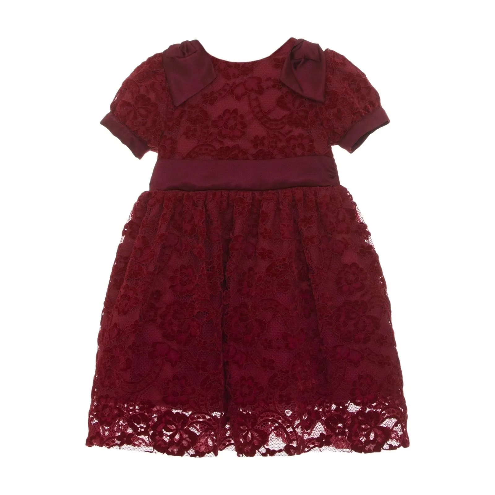 Patachou Baby & Toddler Girls Holiday Bordeaux Lace Dress