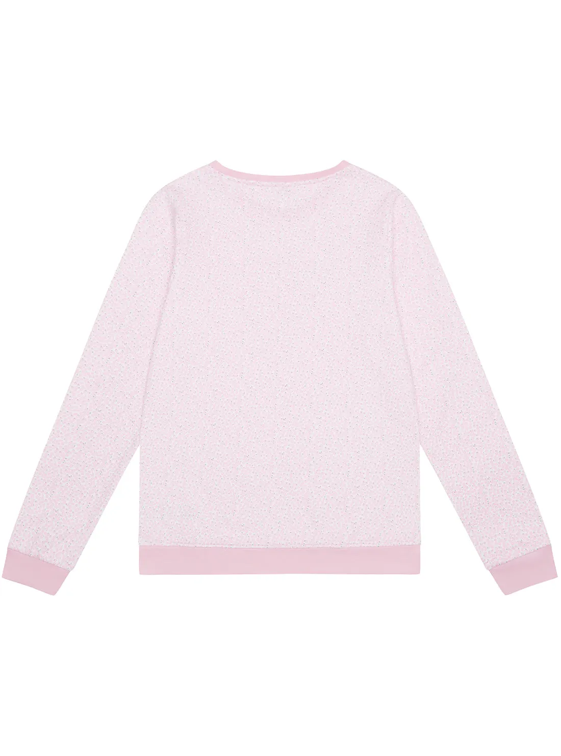 Pink Flower Print Long Sleeve Jumper