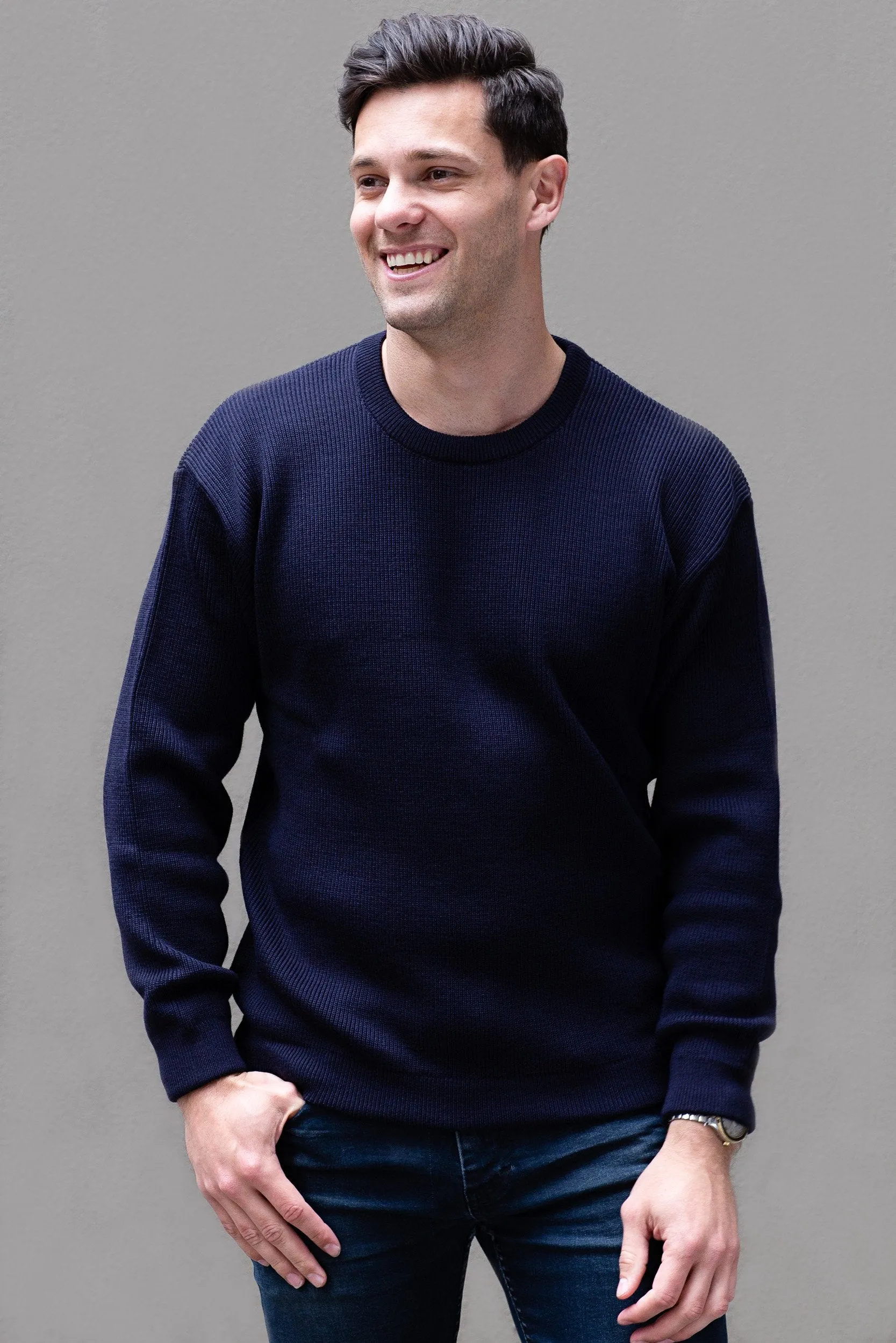 Rib Knit Crew Neck