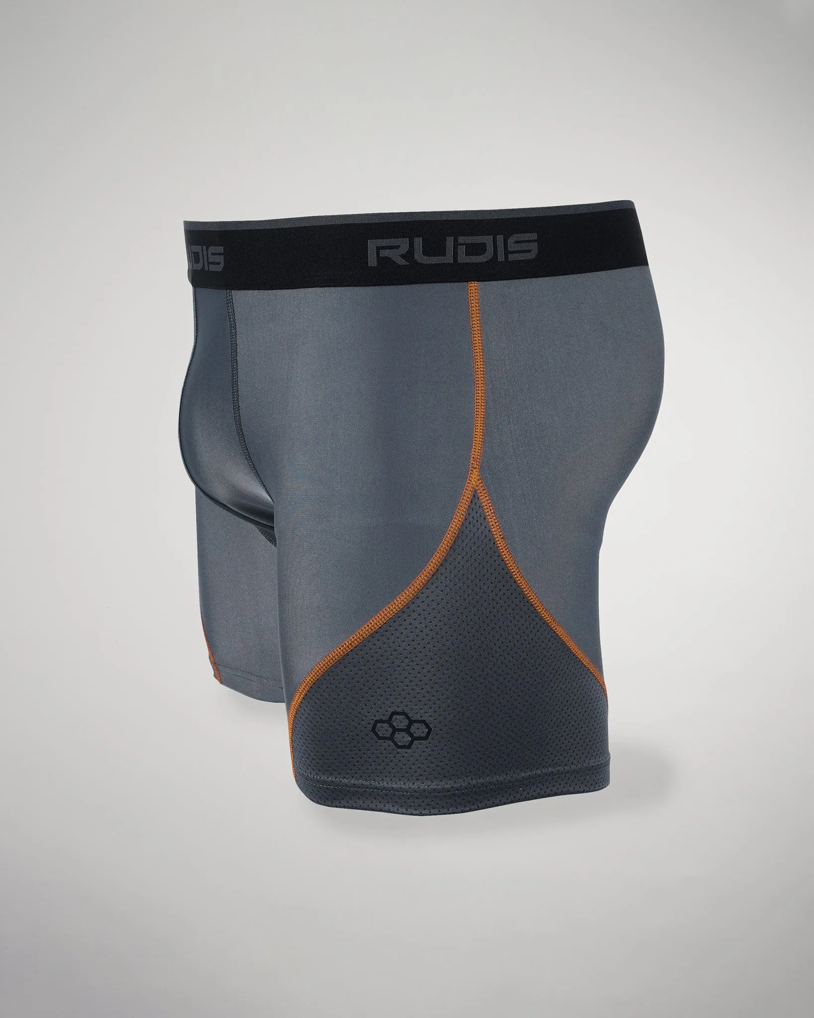 RUDIS Essential Gray/Orange Adult Boxer Brief