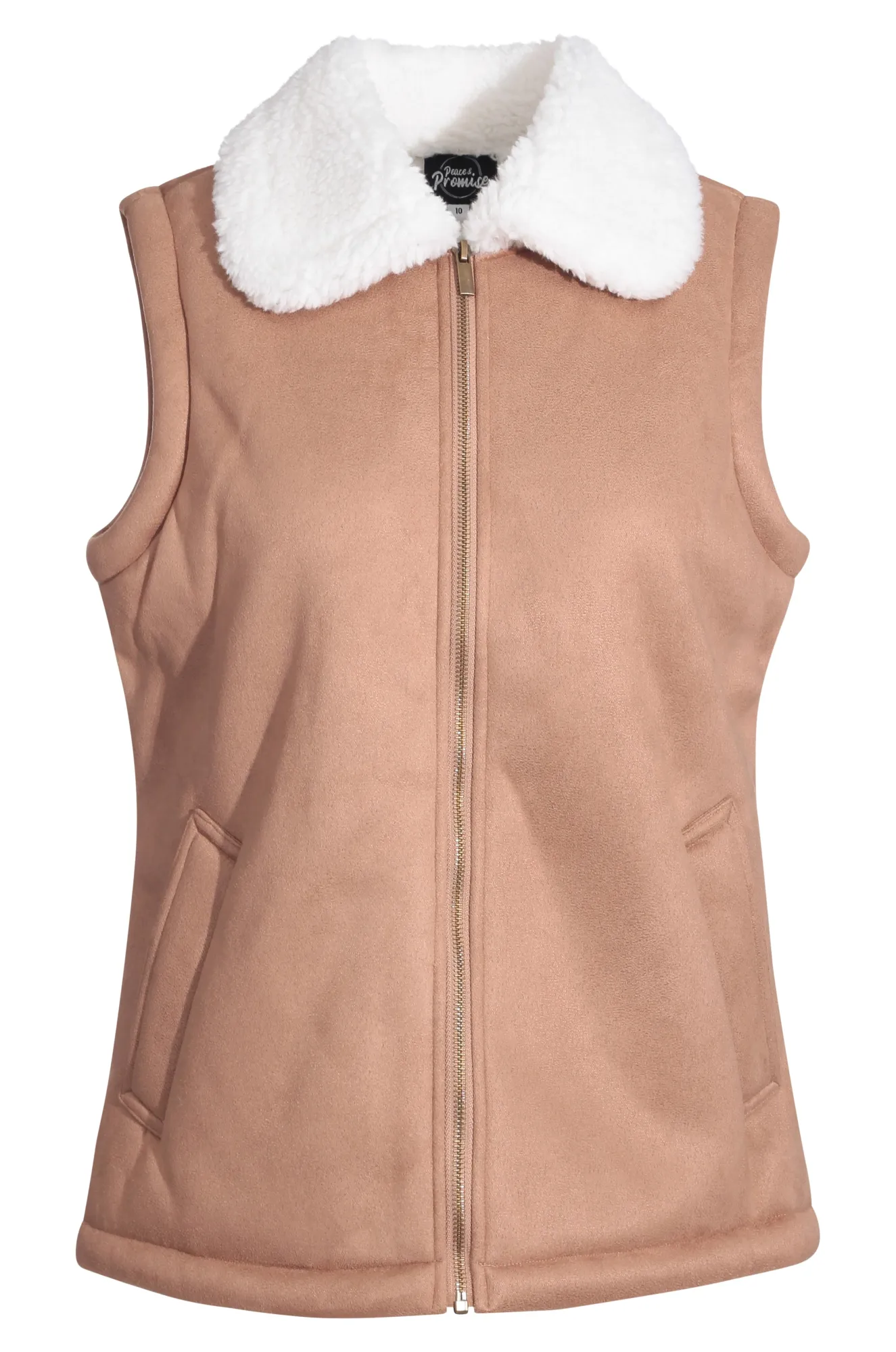 Sheepskin Look Vest | CARAMEL | 7281ZZ