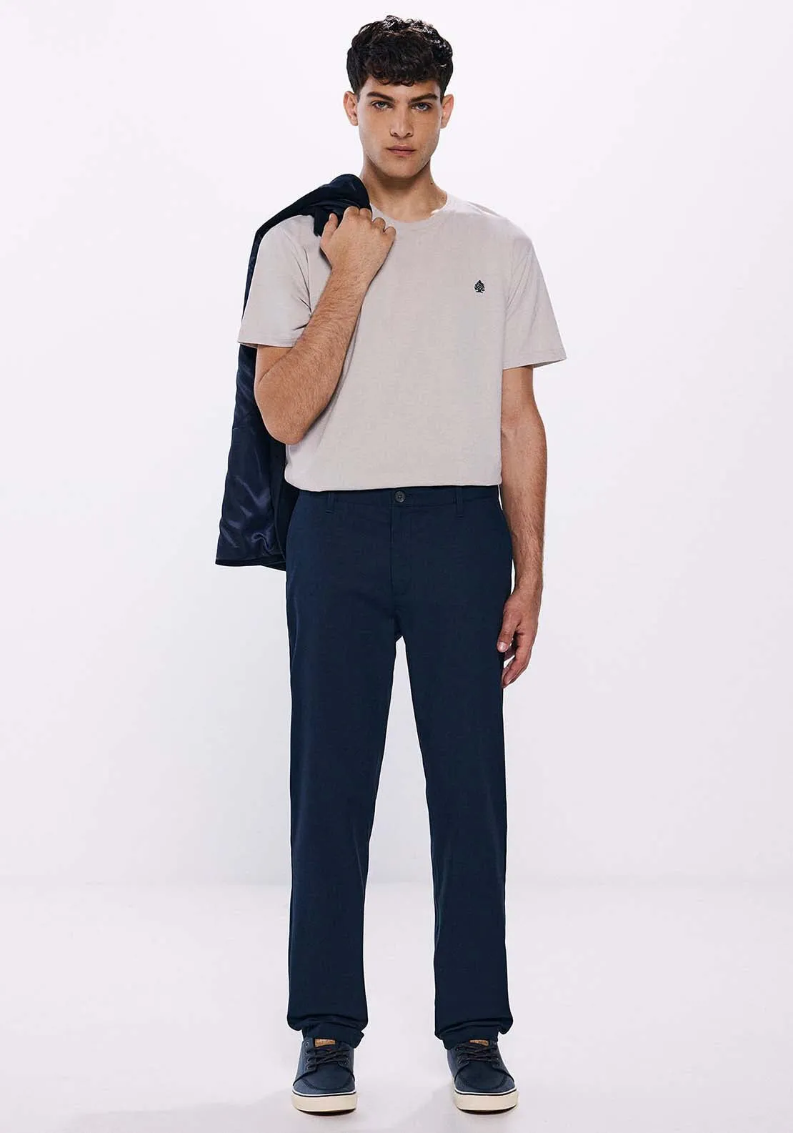 Slim fit comfort dress chinos - Blue