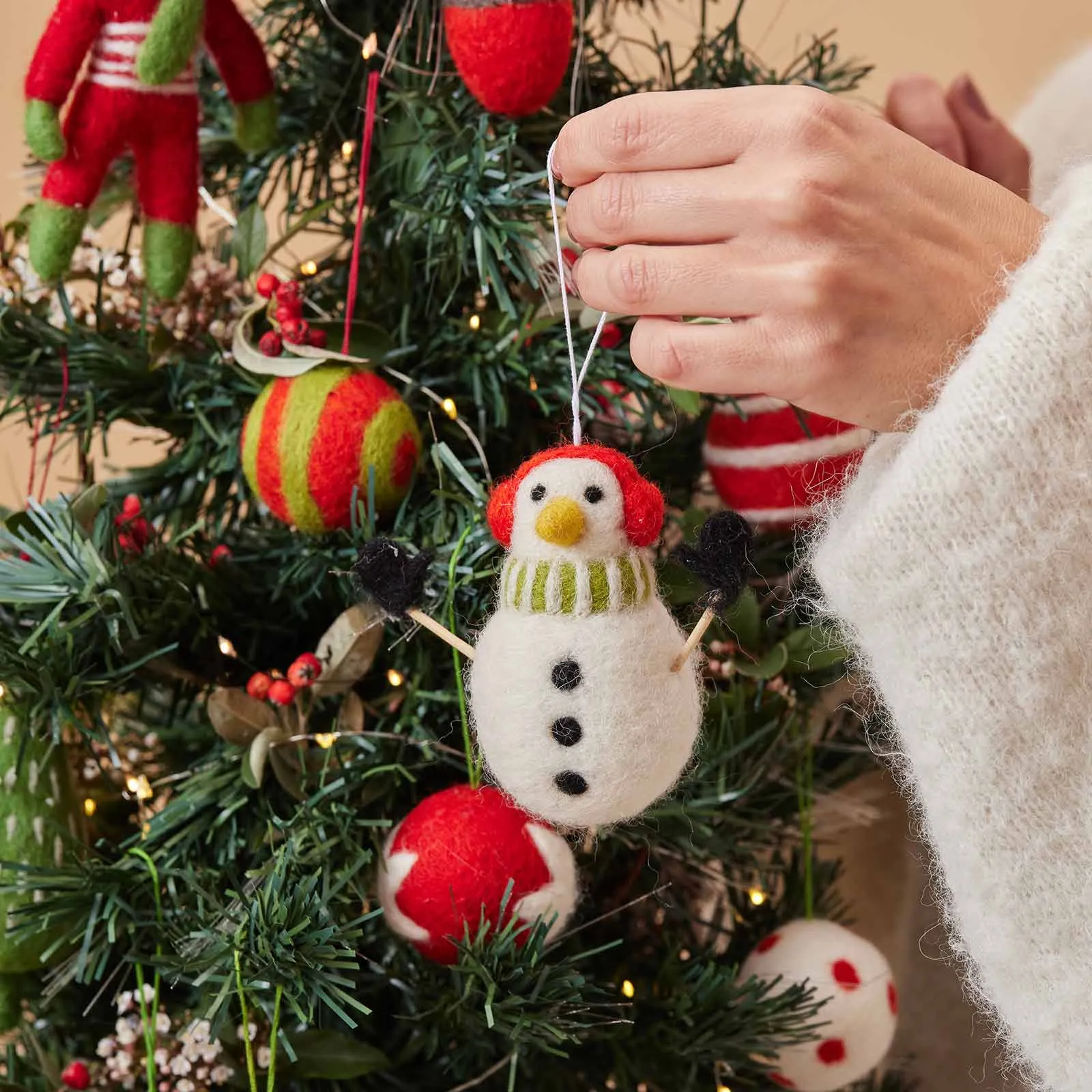 Snowman Felt Ornament