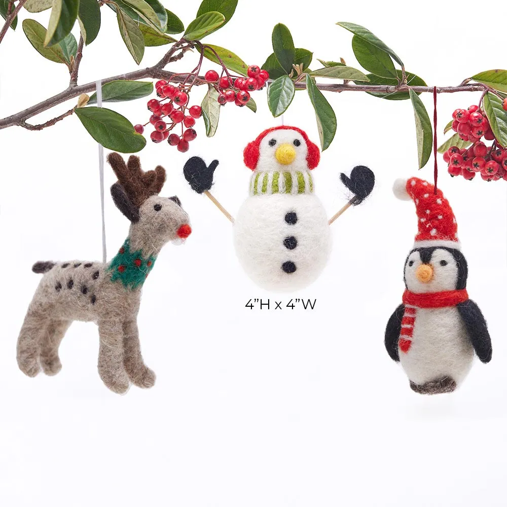 Snowman Felt Ornament