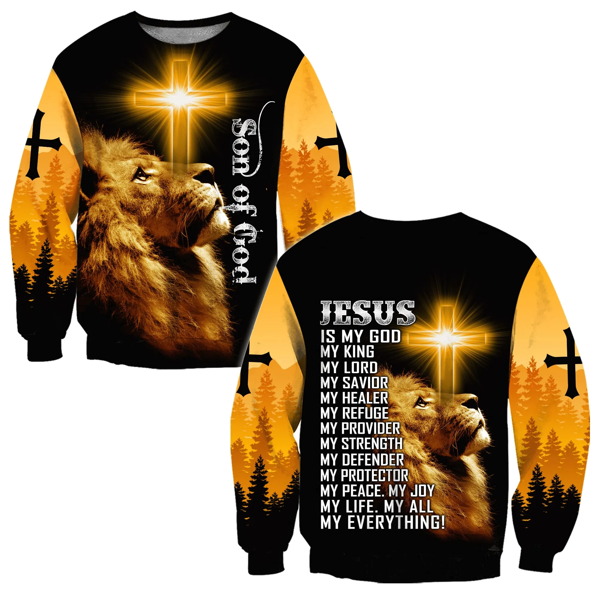 Son Of God Jesus Lion Jesus - Christian Sweatshirt For Women & Men