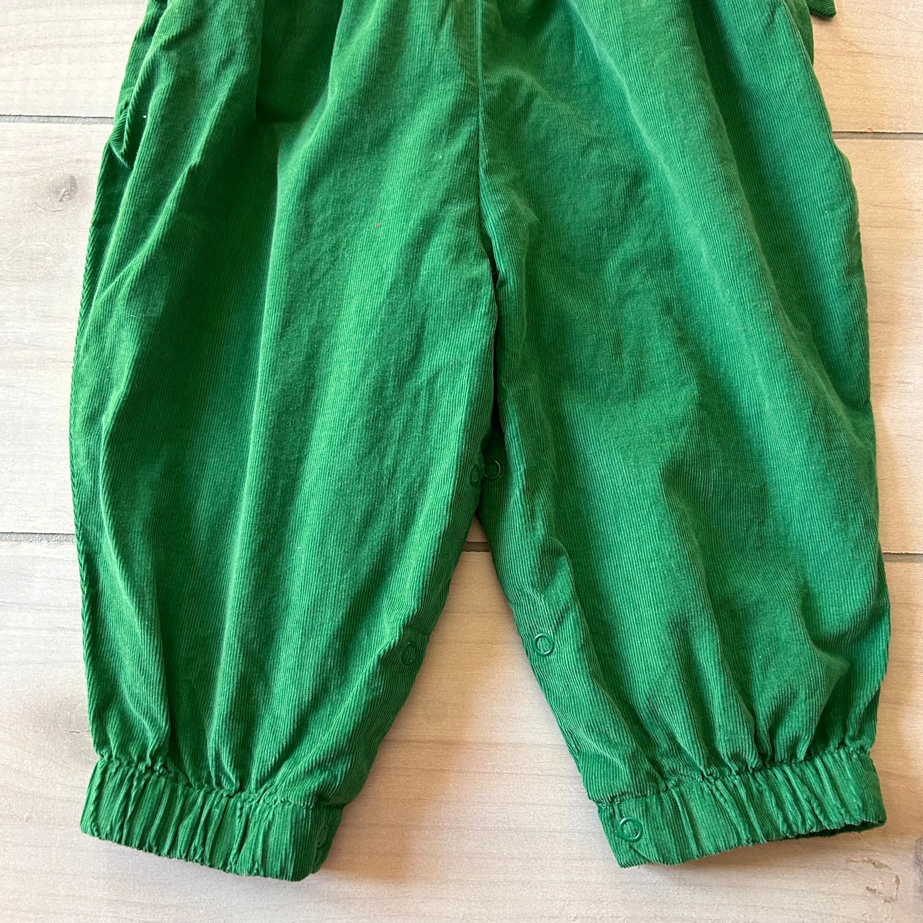 Stellybelly Green Corduory Side Tie Bubble Romper