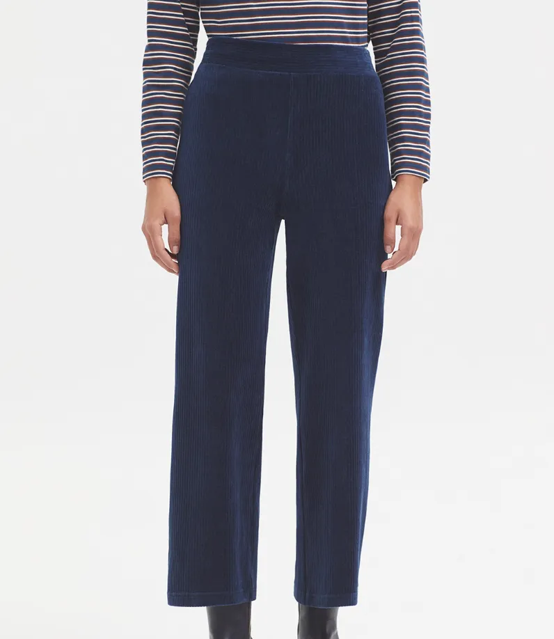 Stretch Corduroy Pants in Navy